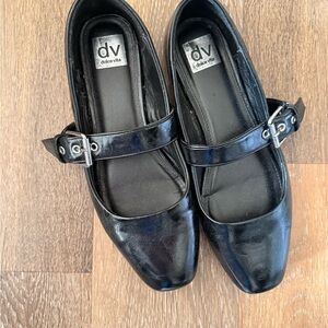 Dolce Vita Black Mellie Leather Mary Jane Flats